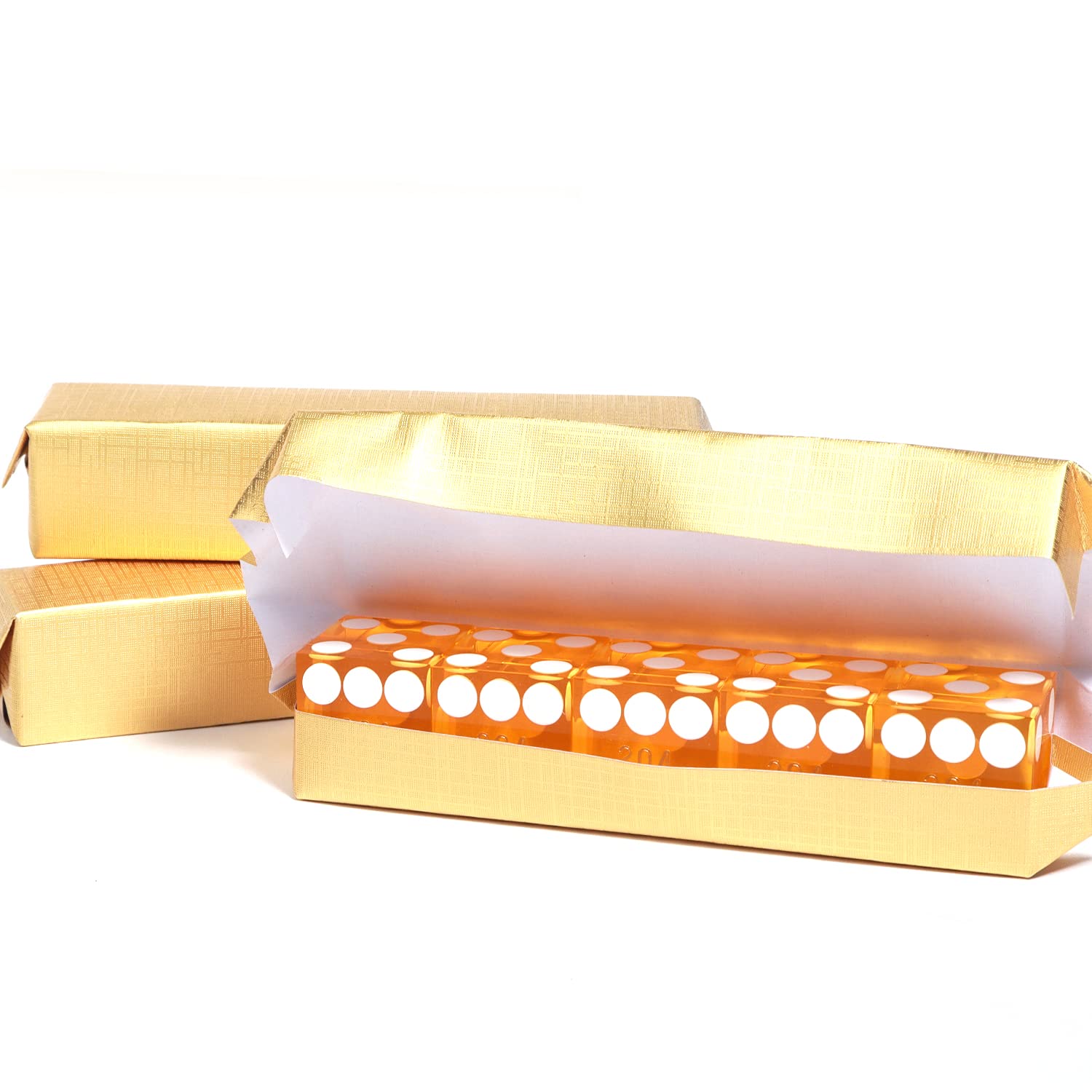 GSE craps dice designed for stacking and practice rounds.