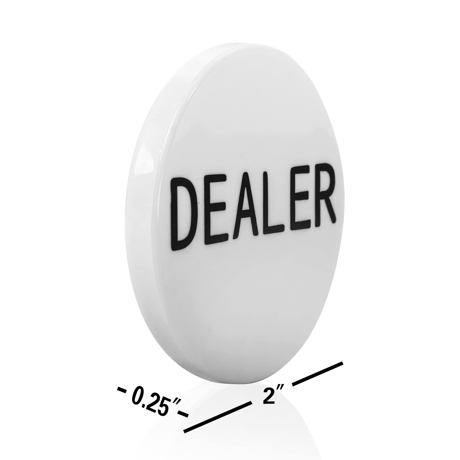 GSE dealer button 2-inch diameter improves table readability