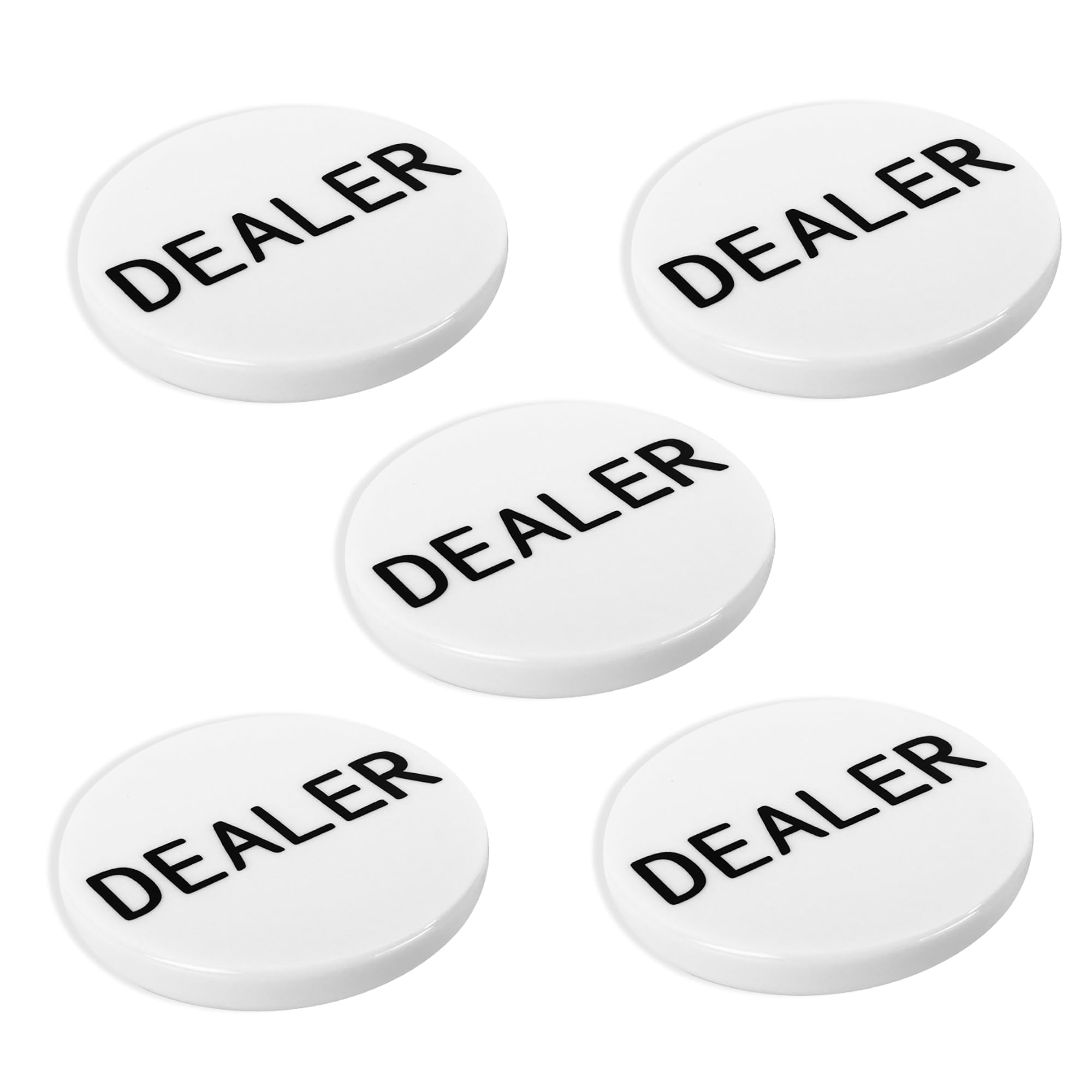 GSE dealer button set of five for casino poker with durable markers
