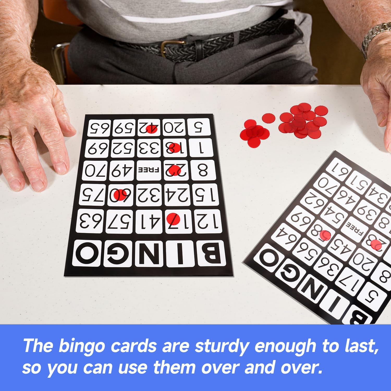 GSE bingo cards designed for marker use and reuse