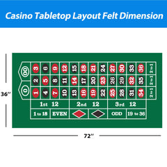 GSE Las Vegas-style layout with silk-screened blackjack-roulette print for authentic casino feel