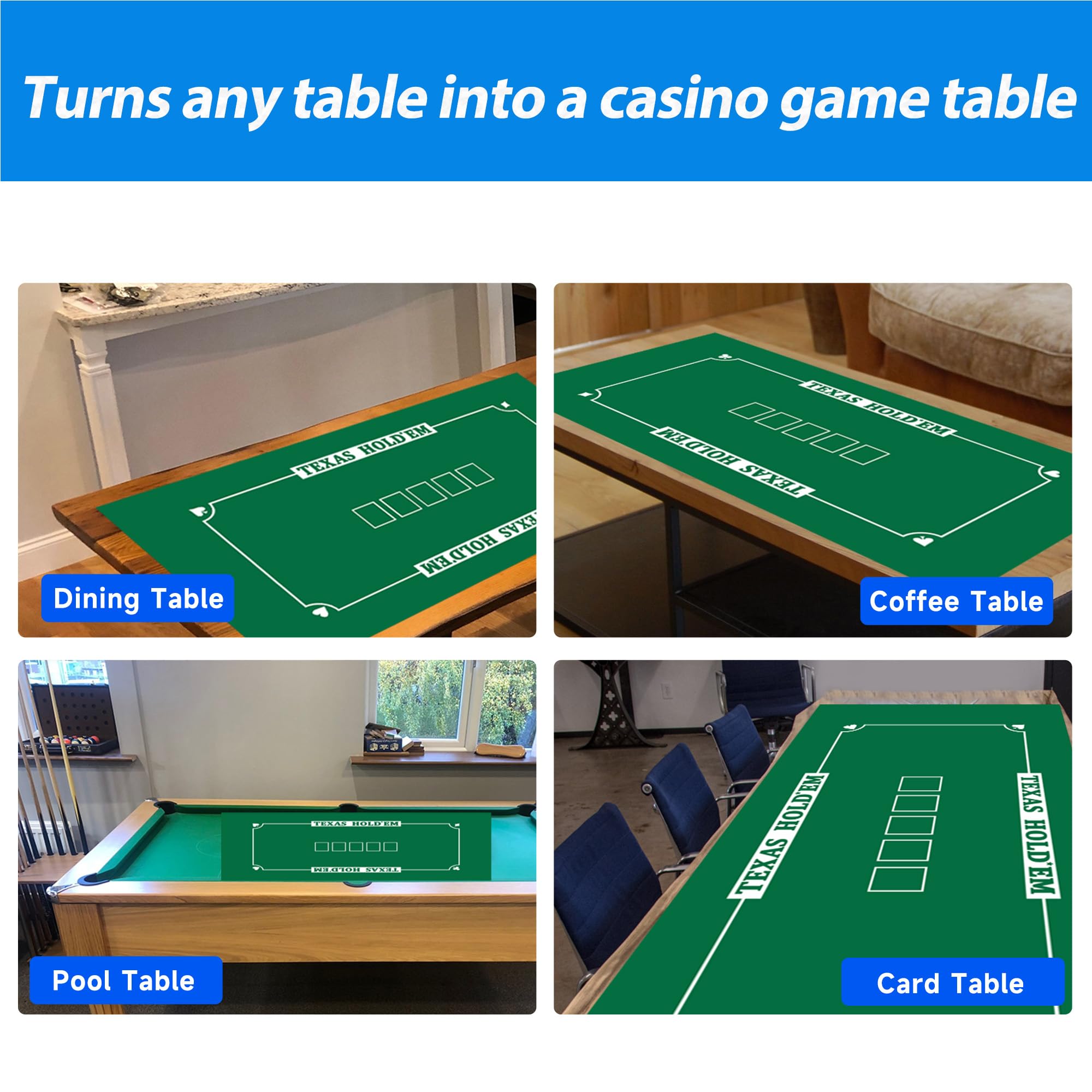 GSE portable roll-up poker mat for quick setup on any surface