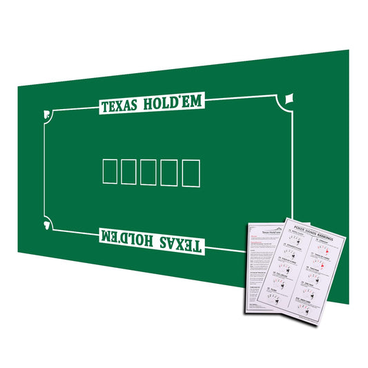 GSE Texas Hold'em layout mat on a table for authentic home play