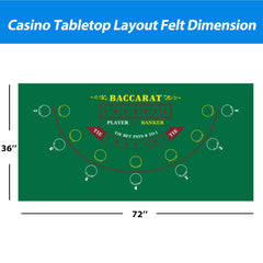 GSE two-sided blackjack baccarat layout felt for home use