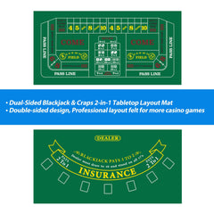 GSE unrolled mat on dining table for casual play