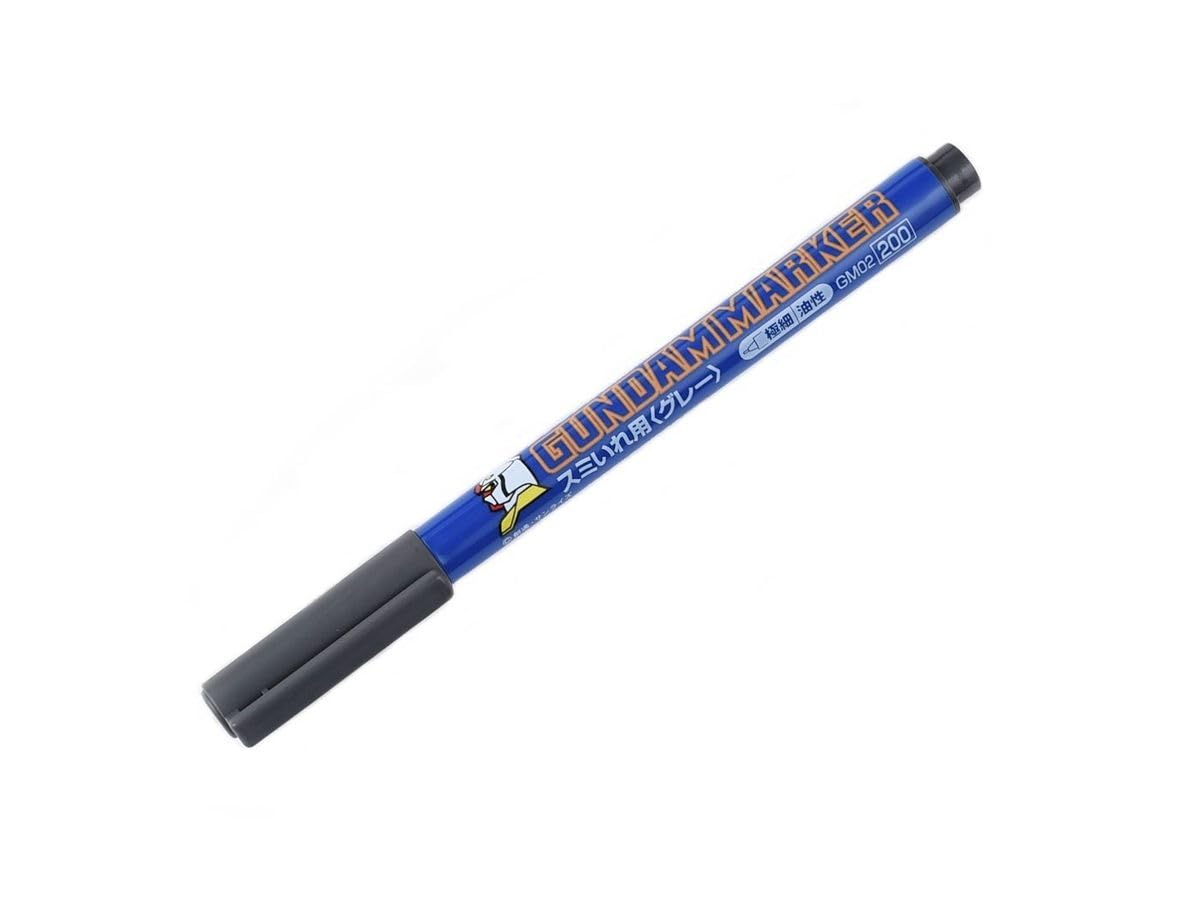GSI Creos Black Fine Point Gundam Marker closeup for precise panel lines on models