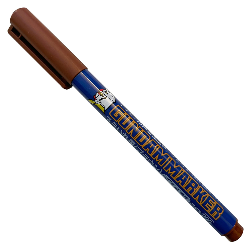 GSI Creos Brown Fine Point Gundam Marker cap for clean panel line detailing