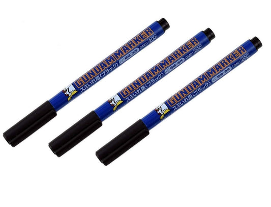 GSI Creos Gundam Marker Sumi-ire GM01 in black for precise panel lining on models