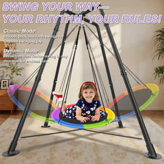 G Taleeco Gear 35-inch saucer swing provides durable, kid-friendly fun.