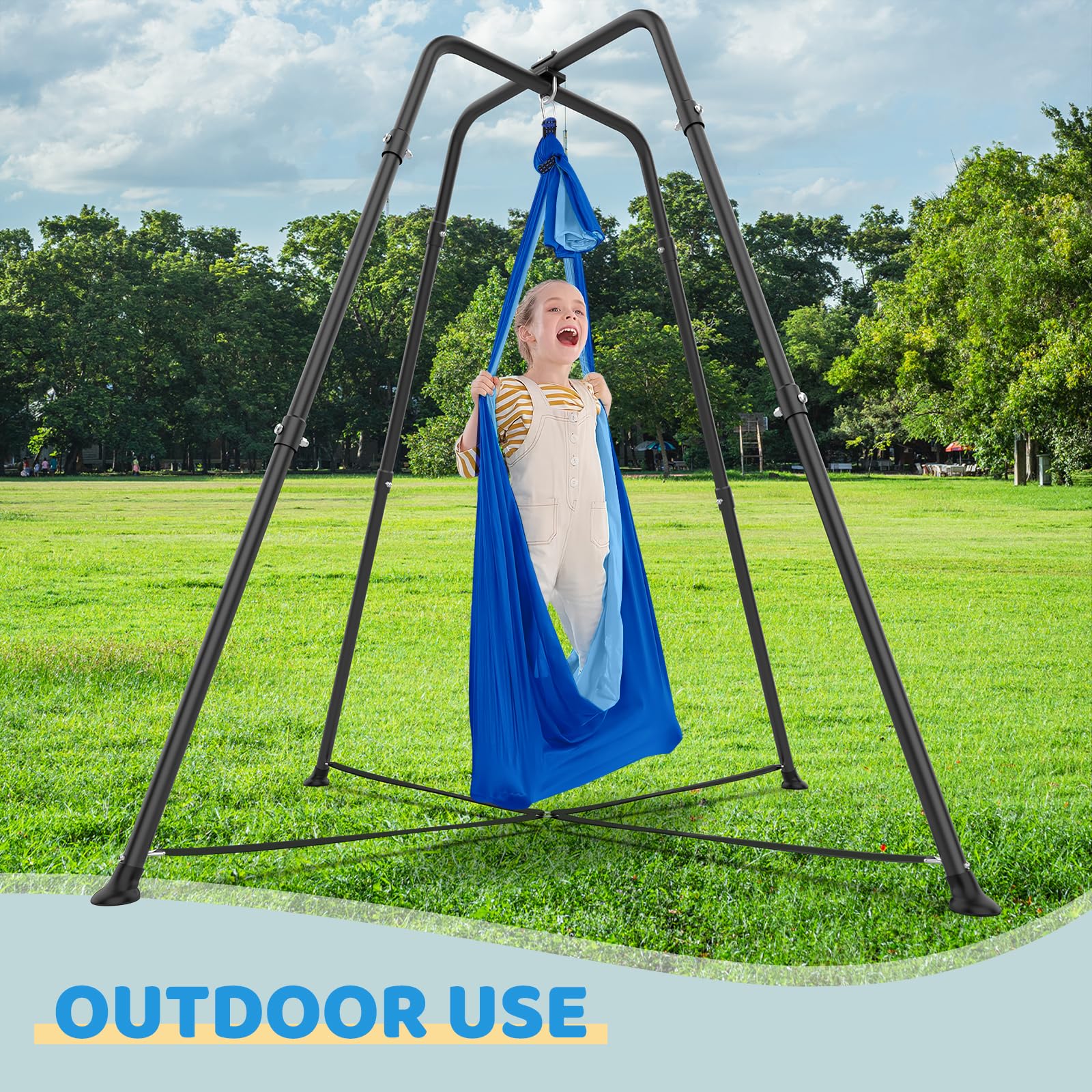 G TALECO GEAR indoor-outdoor swing setup suitable for living rooms or yards.