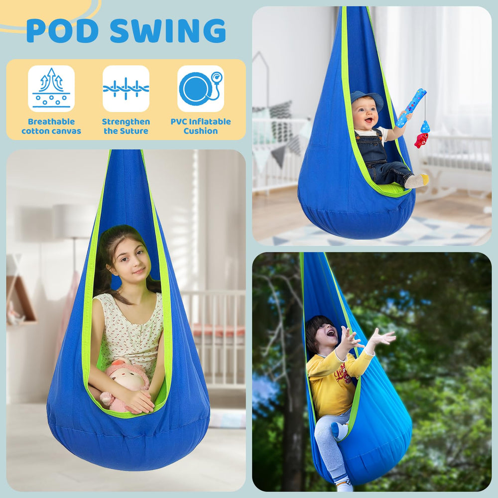 G TALECO GEAR sensory cocoon swing, soft nylon hug for calming movement.