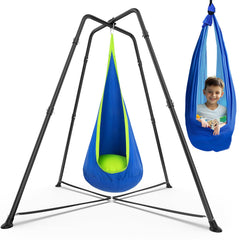 G TALECO GEAR swing stand frame blue, rugged and weather-resistant for outdoor use.