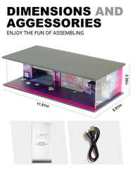 Gtcwmx two-slot diecast display garage showing organized parking spaces