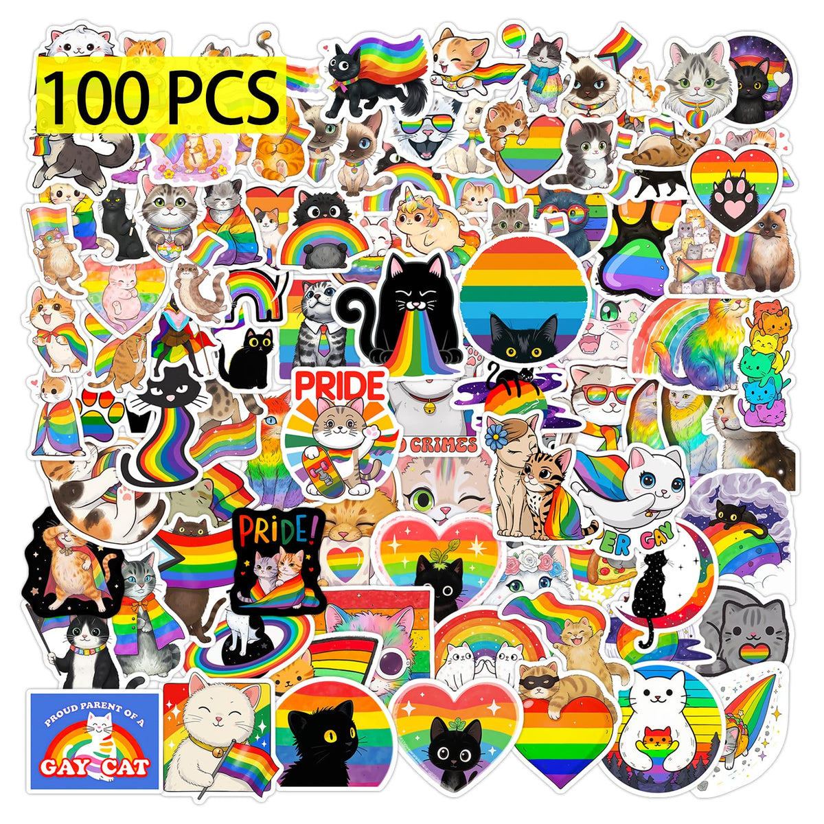 GTOTd LGBTQ rainbow laptop sticker adds personal flair and pride to your device