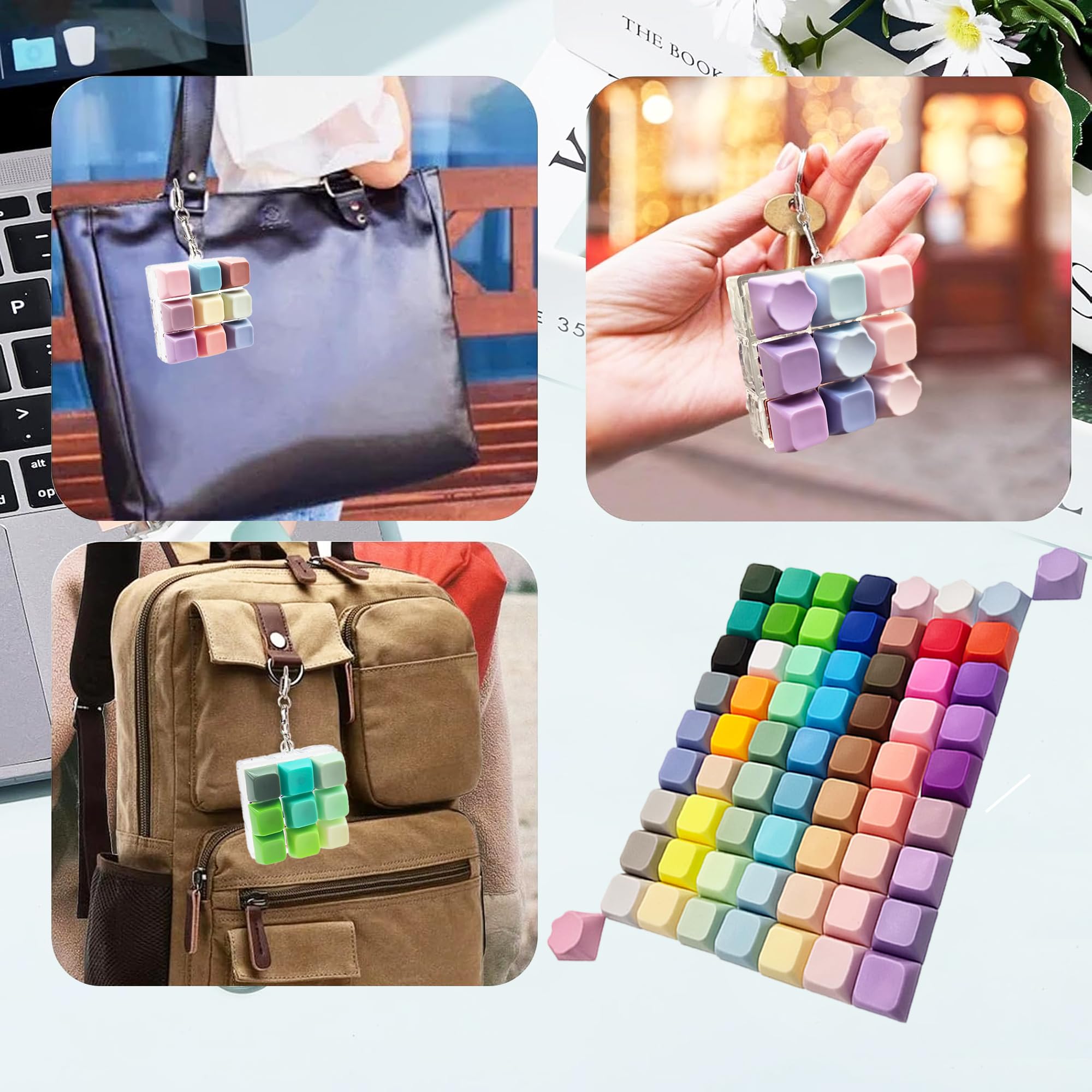 Gtzzot 60+ colorful keycaps enable endless personalization and mood matching.