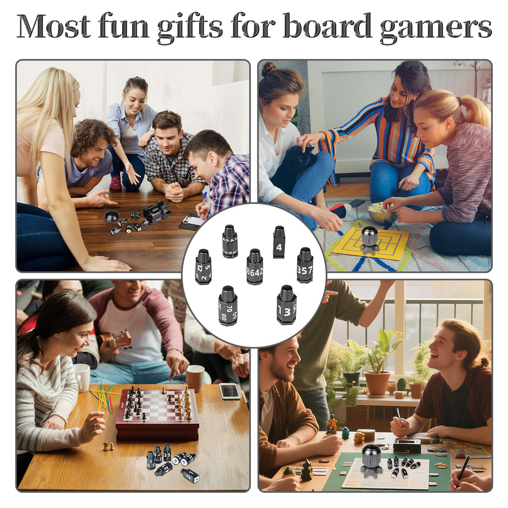 GU BEI TE black metal dice exudes premium quality on table.