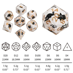 GU BEI TE DND dice D6 cat style resin, bright color and precision