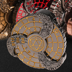 GU BEI TE DND spinner dice with dragon-scale texture for immersive RPG sessions