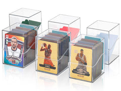 guaiboshi 6-pack deck boxes in clear storage, front view shows easy card visibility