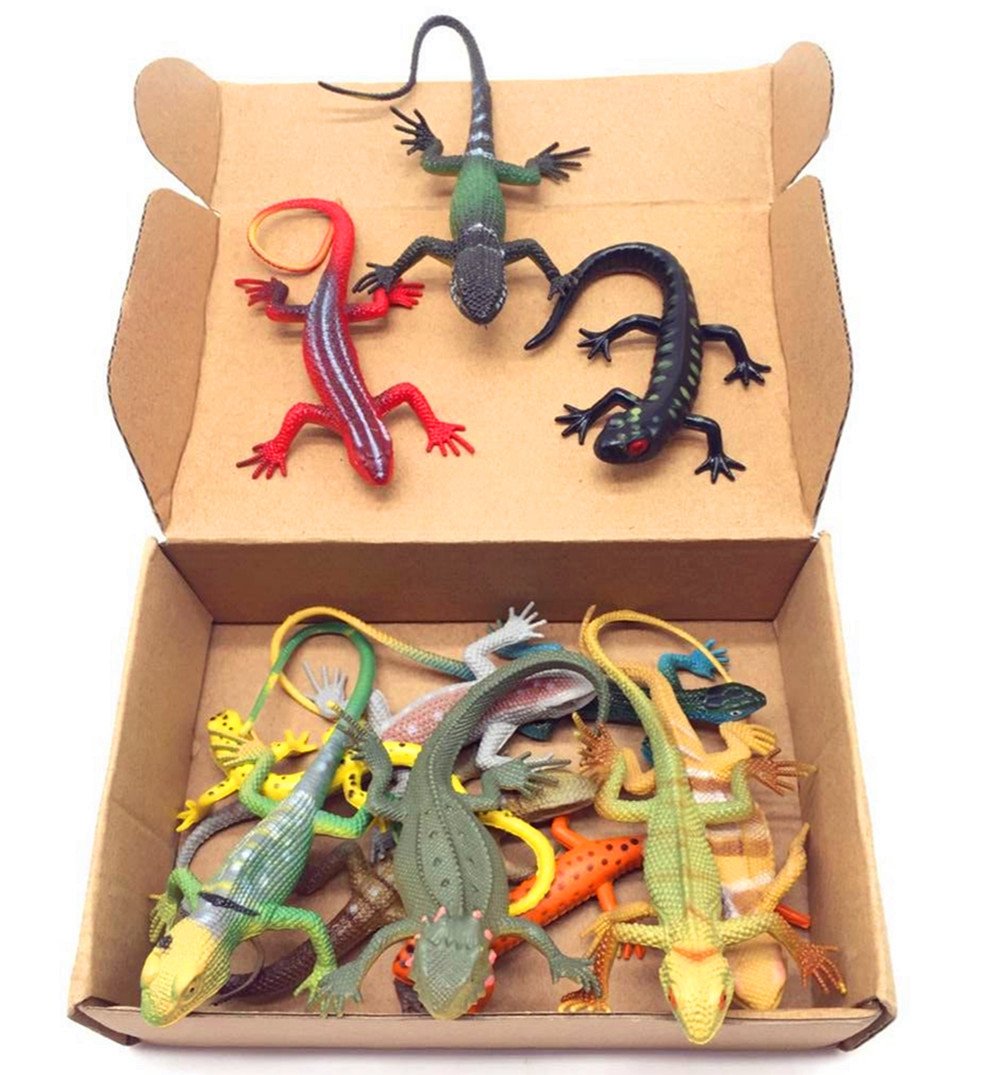 Guaishou reptile lizards 12pc set for imaginative play and learning