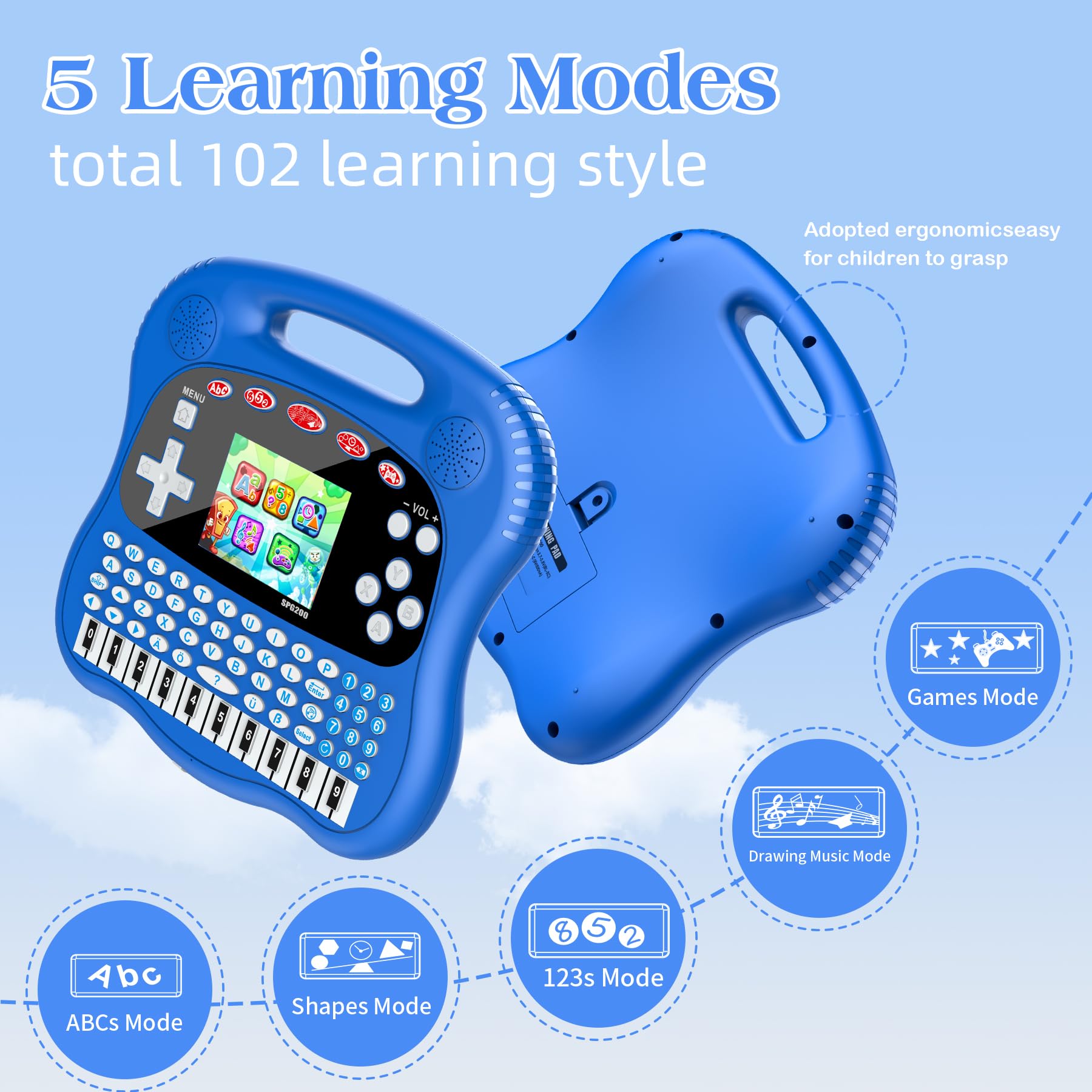 GuaiyeyeAP learning tablet featuring math games to boost counting skills.