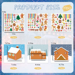 GuassLee gingerbread house background sheet pre-printed for easy decorating.