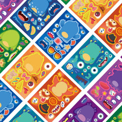 GUBPHK monster-face-stickers-sheet-05 ideal for party favors and classroom decorating.