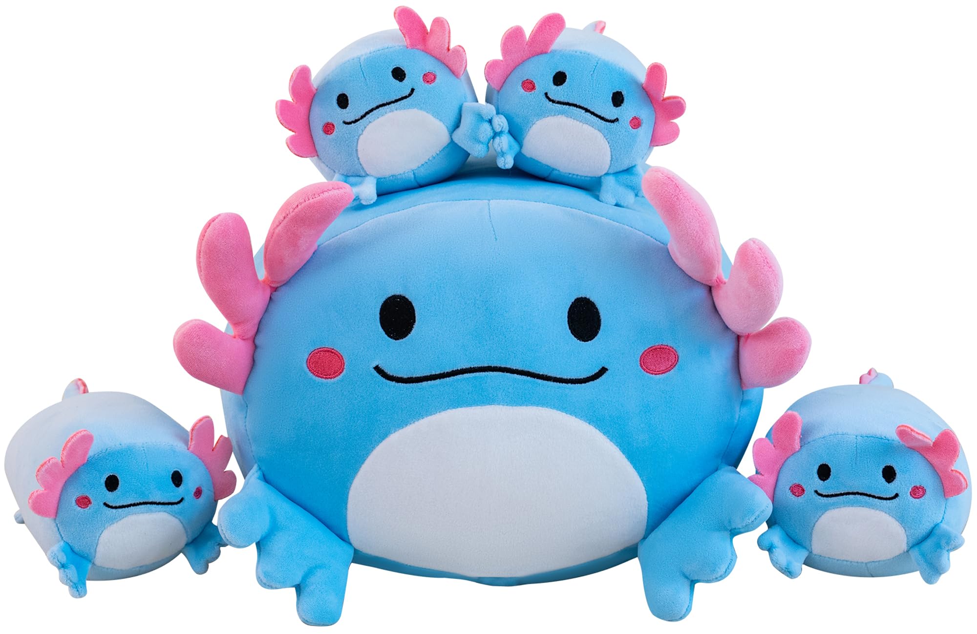 Gudisi 16 inch axolotl plush with four babies inside for imaginative play