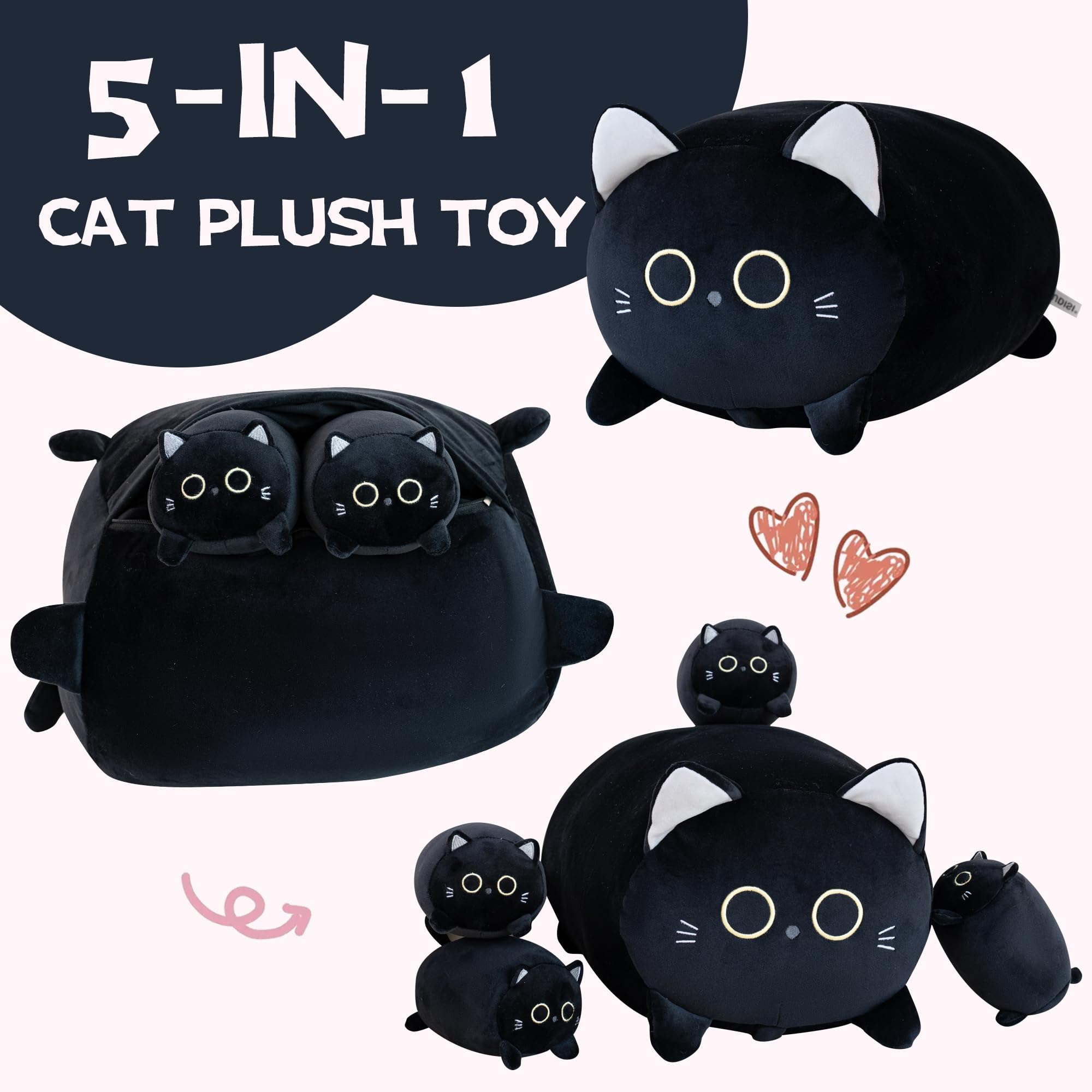 Gudisi four-kitties hidden plush for extra surprises during cuddles.