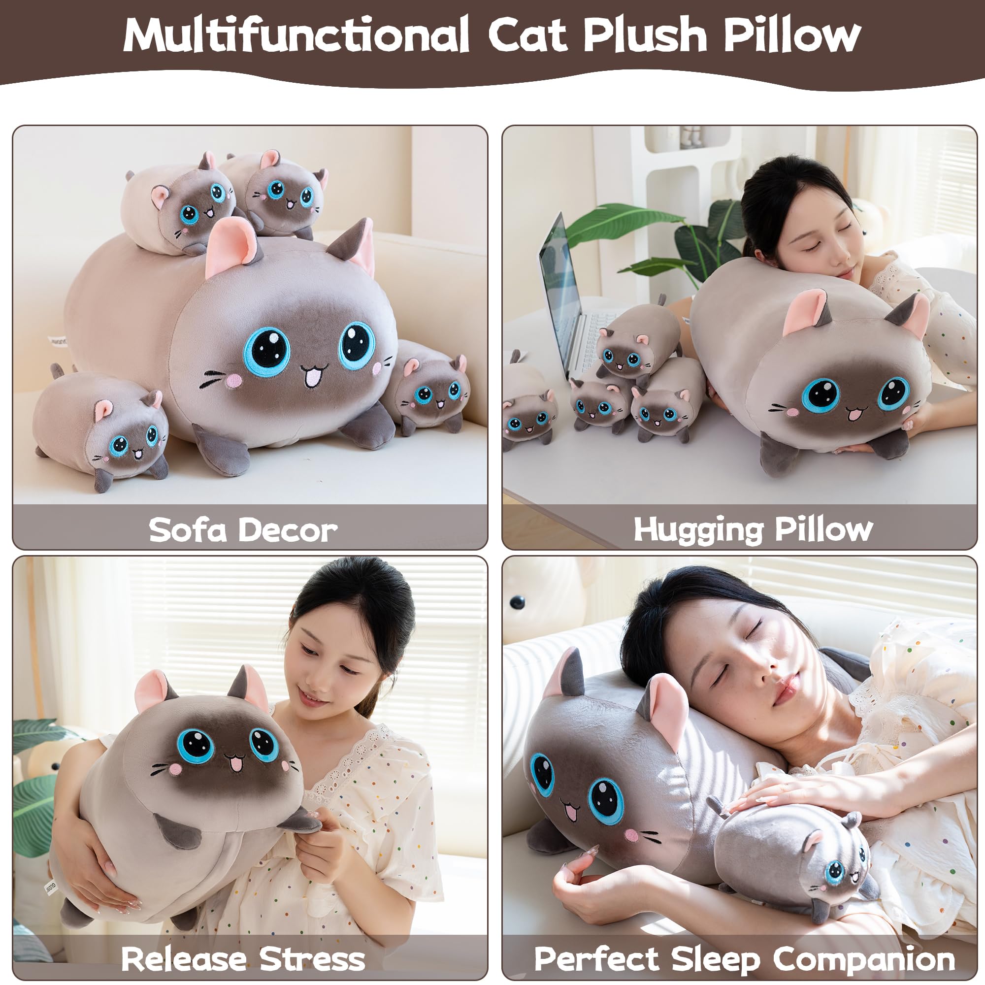 Gudisi cat plush with soft fabric and unzip surprise feature