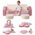 GudoInsole 13-piece foam climbing blocks in beige and pink for safe indoor play