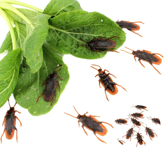 GUDVES prank roaches closeup brown, convincing fake insects for realistic pranks.