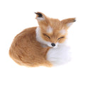 GUDVES realistic brown fox statue with lifelike fur enhances cozy home decor.