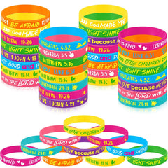 Gueevin Bible Verse Bracelets in classic style for kids, durable and comfortable to wear.