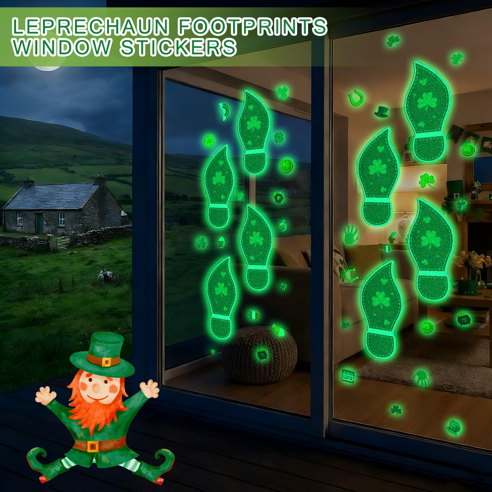 Gueevin St Patrick's Day floor decor guides playful counting and exploration