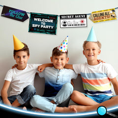 Gueevin Secret Agent Sign directional 5 doubles as game clues and party flair