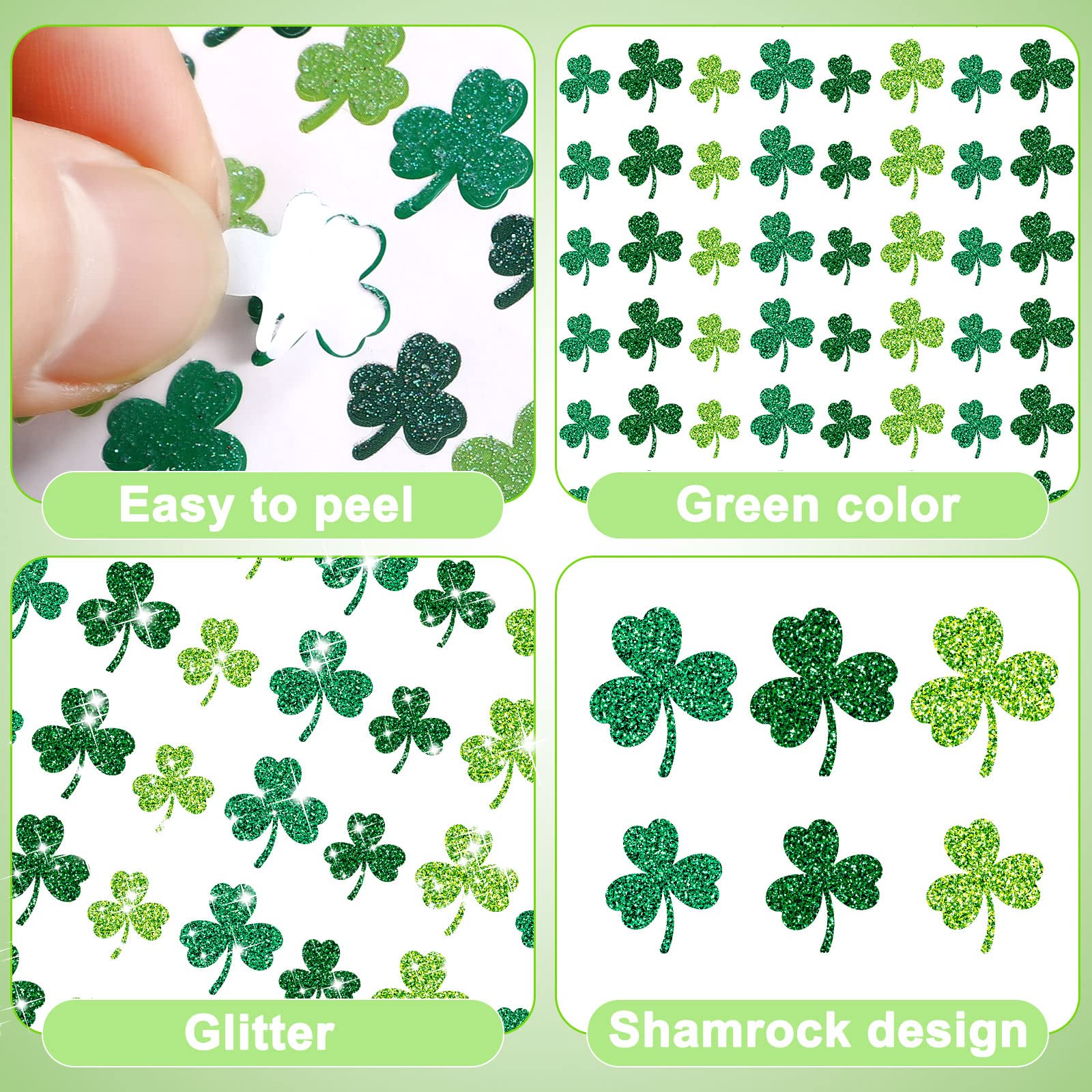Gueevin shamrock stickers decorating windows for lively party ambiance