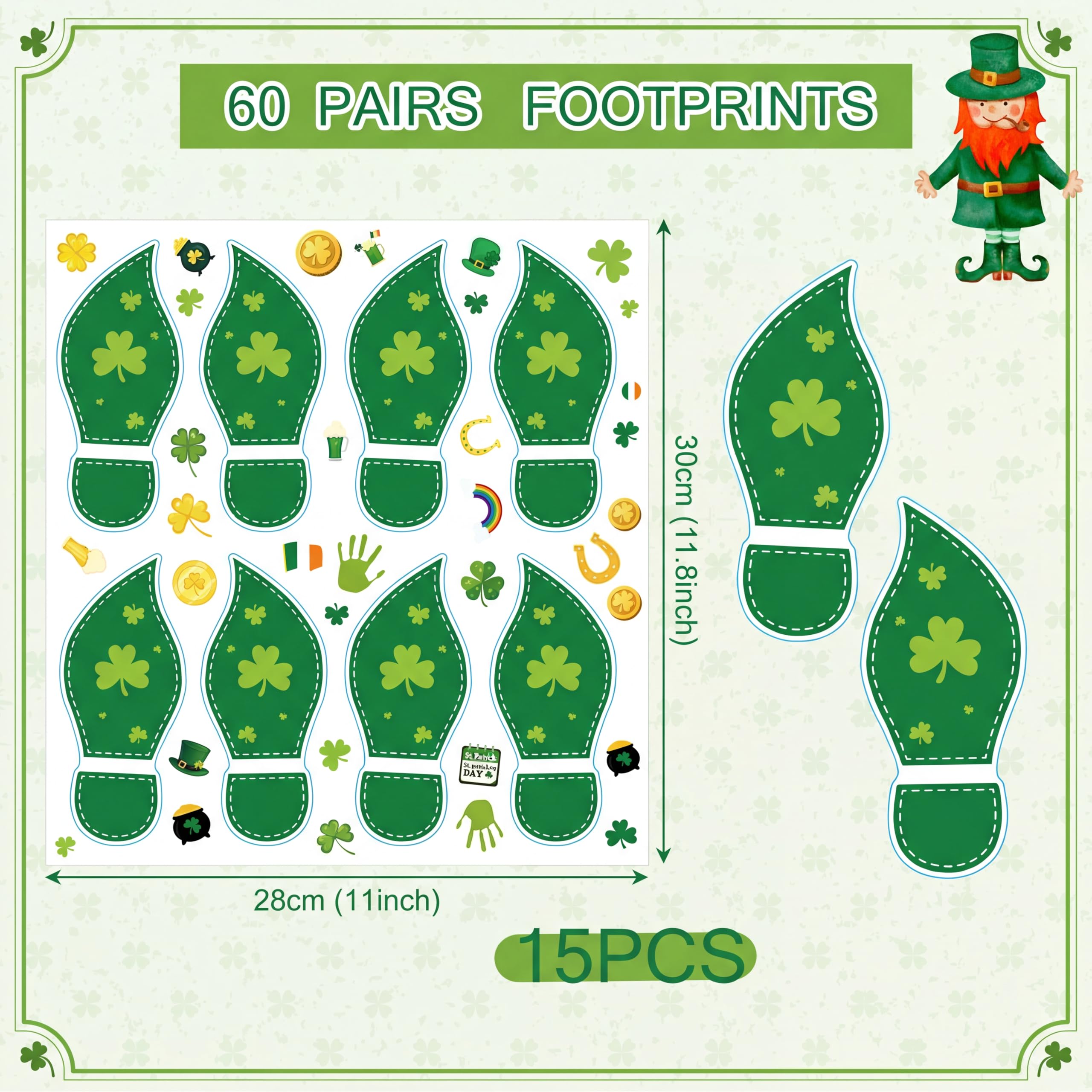 Gueevin glow-in-the-dark stickers illuminate a magical St. Patrick's vibe on walls