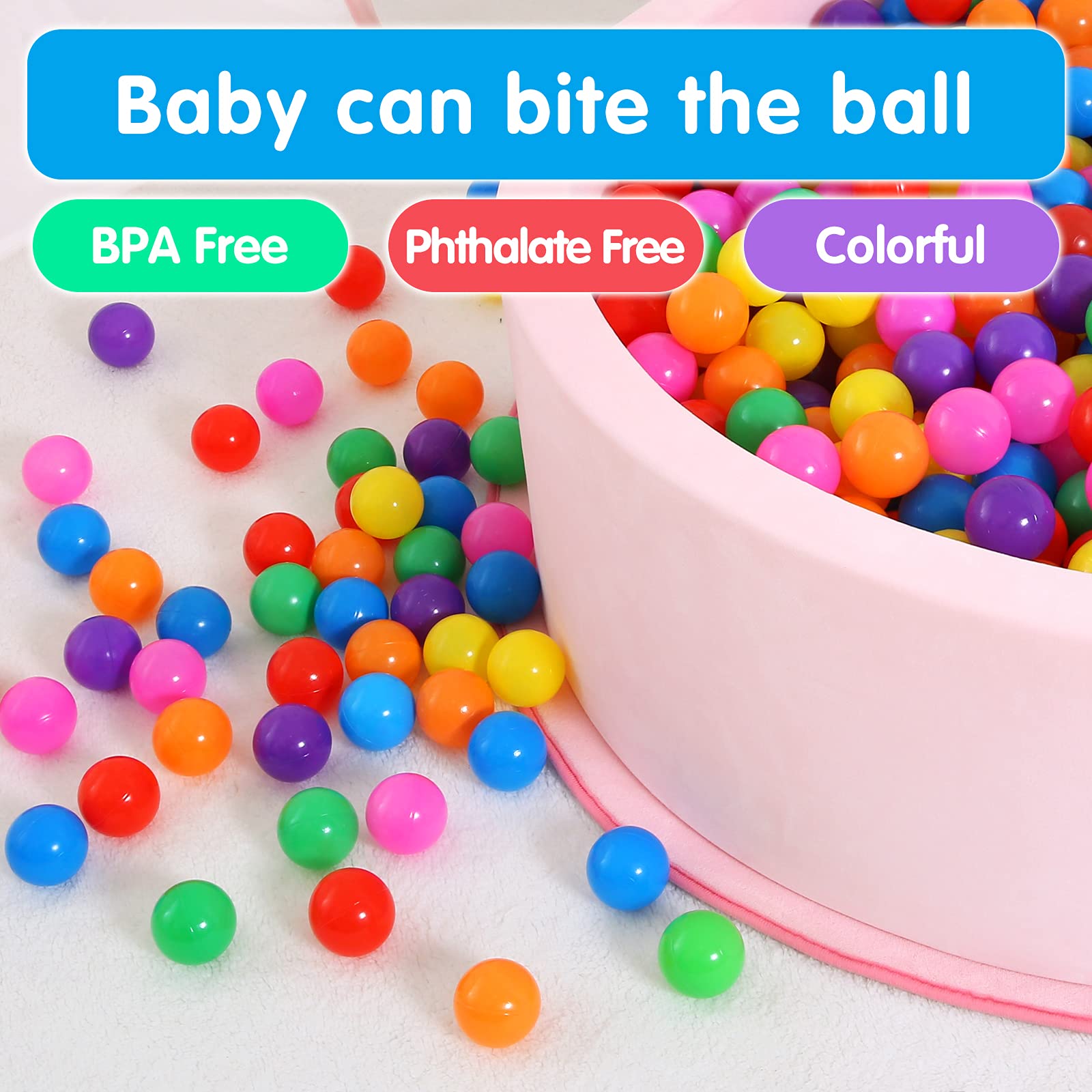 GUESVOT crush-proof balls stand up to rambunctious toddler play.