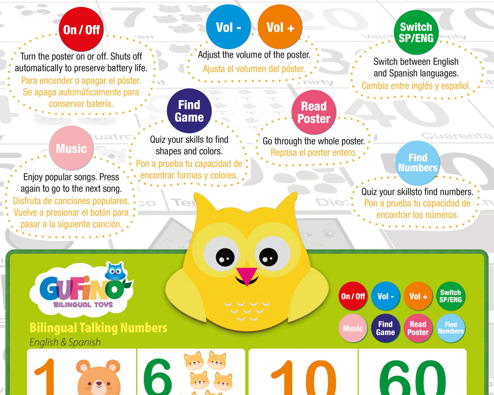 GUFINO durable buttons ensure frustration-free interactions during learning sessions.