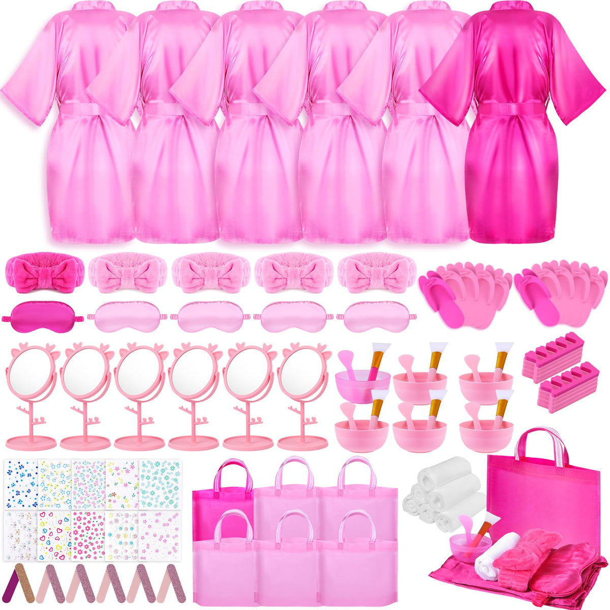 Guifizeiom spa party robe set shown for stylish kids sleepovers