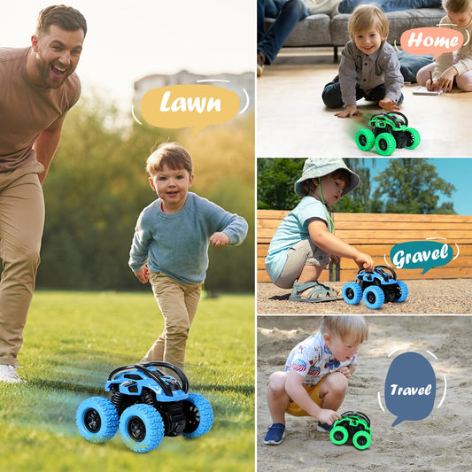 GUIGUZHJ 360 stunt cars provide quick action and obstacle-crossing fun.