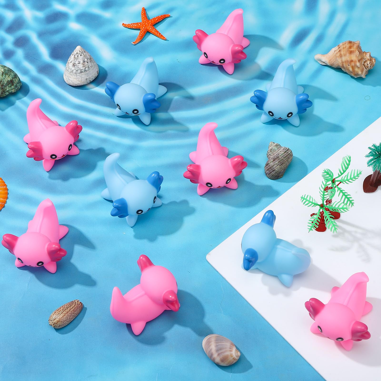 Guiqulai axolotl bath-toy package, 50pcs for versatile decor and play