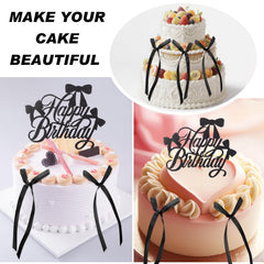 Guiqulai bowtopper in black adds sleek contrast to cake decor.