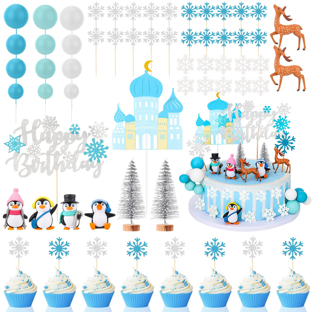 Guiqulai mixed-scene topper complements multi-piece cake toppers for creative displays