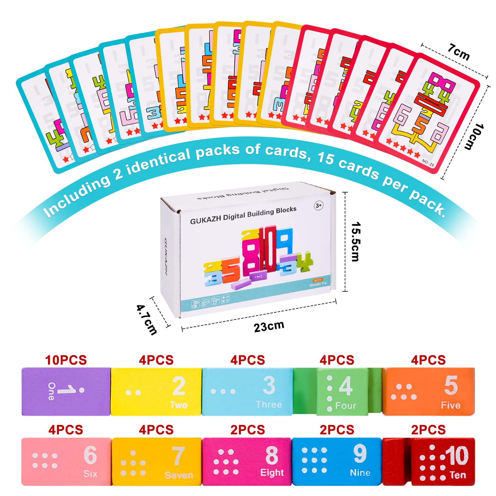 GUKAZH blocks use non-toxic paint for safe, vivid play.