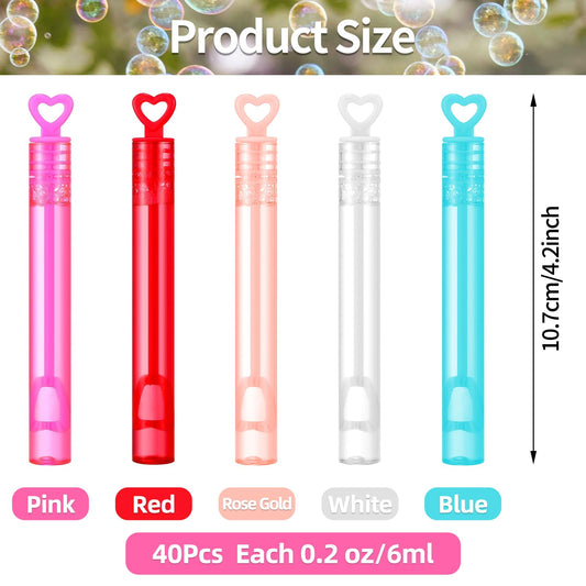 Gullora red mini heart bubble wand for joyful moments