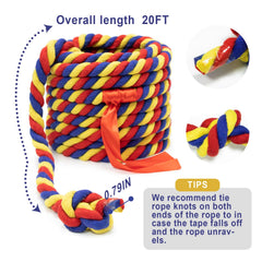 Close-up of GULYMNA three-strand cotton rope showing soft grip