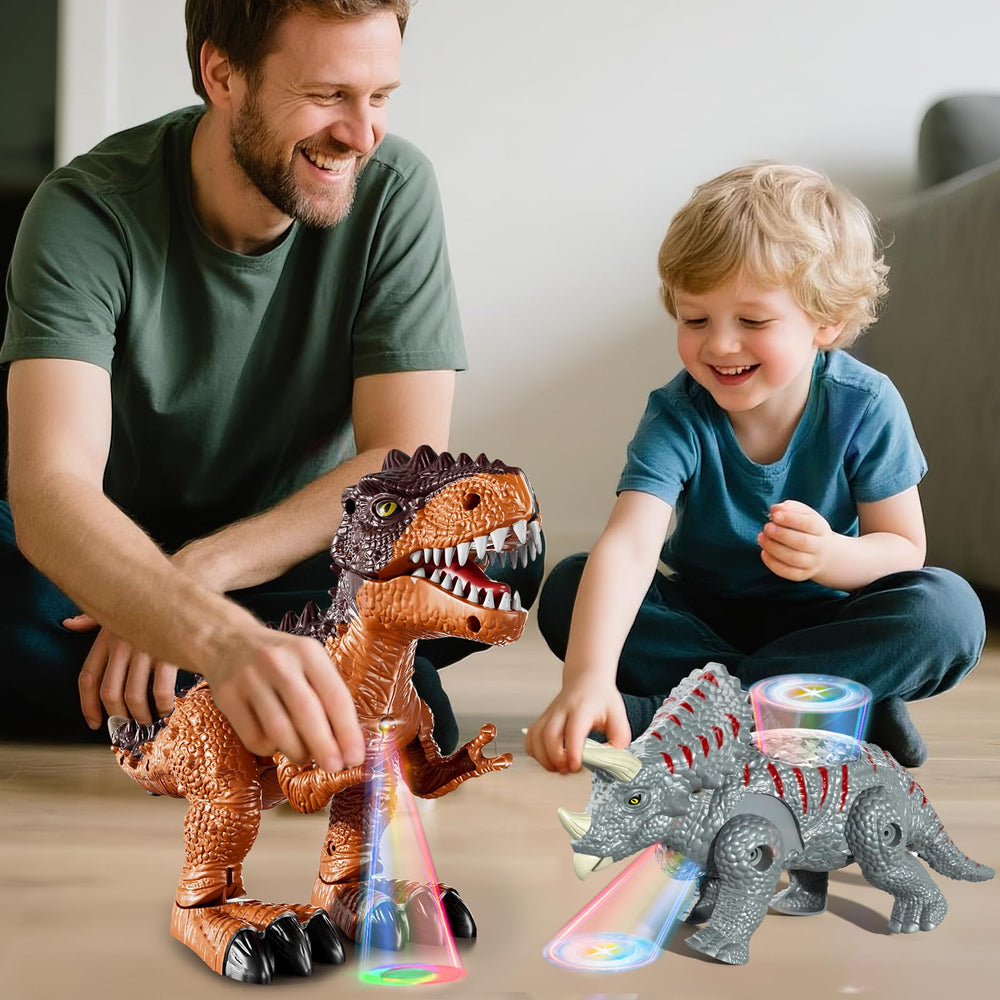 Guminnara dinosaur toy with lights and roar for sensory play