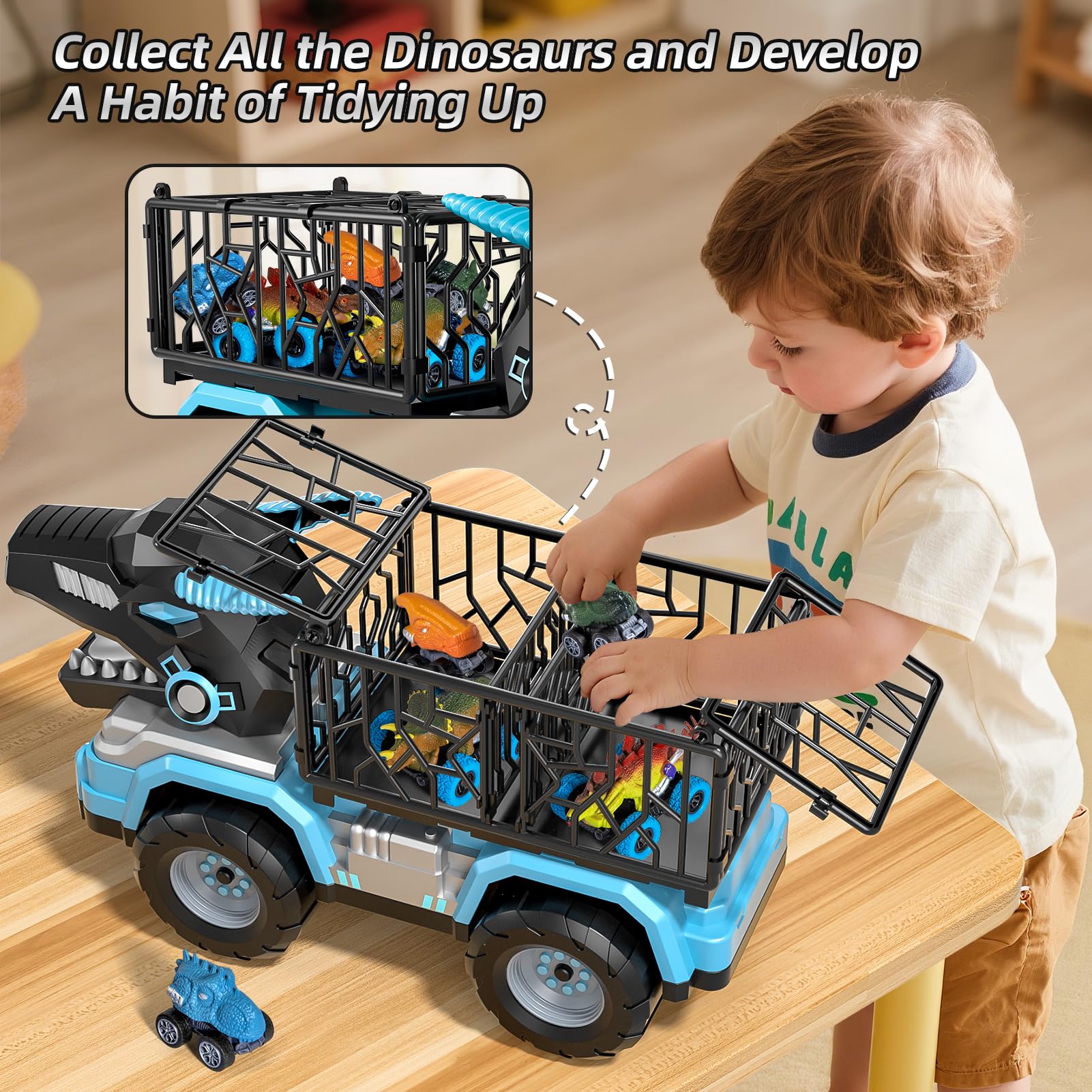 Guminnara dinosaur carrier truck supports convoy style play